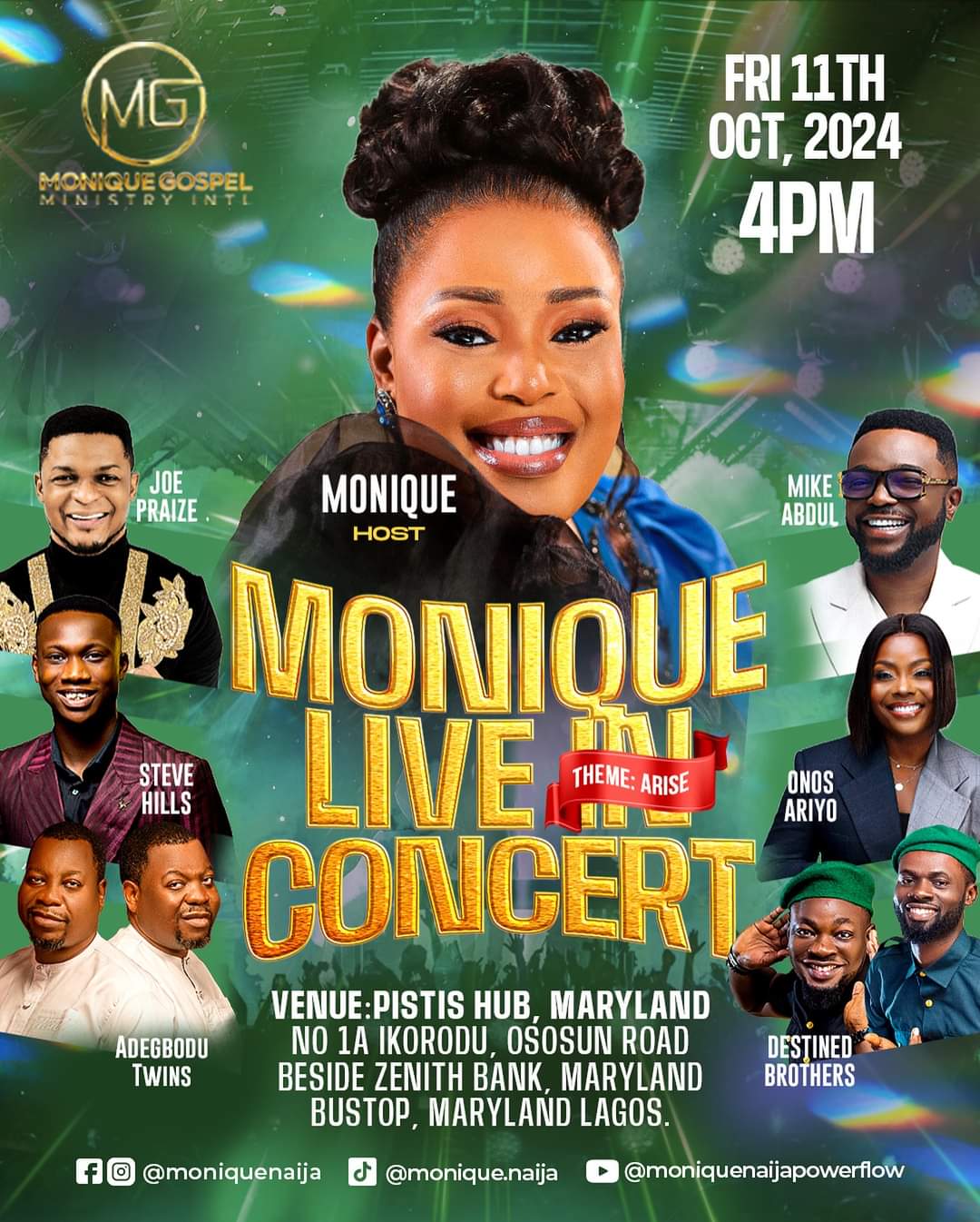 [Event] Mike Abdul, Joe Praiz, Onos & Others ready for Monique Live in Concert with the theme "Arise”